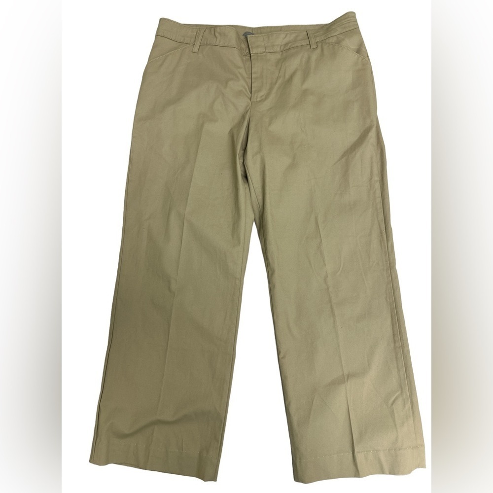 Dickies Khakis Relaxed Fit for Women Size 14 Small Stain Below Right Back Pocket